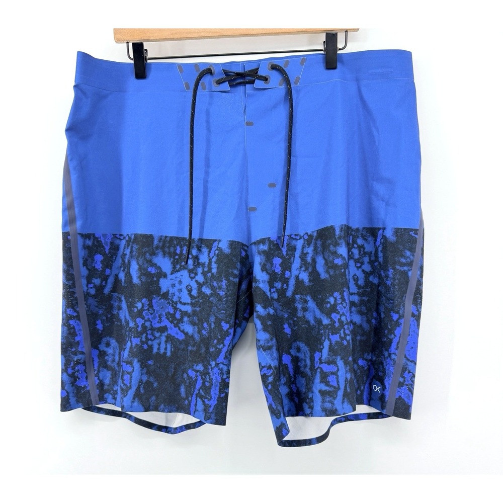 Outerknown Apex Board Shorts Mens 36 Blue Tie Dye Kelly Slater Surf Swim Trunks